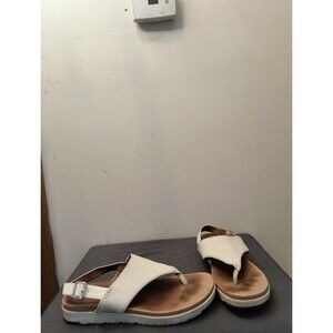 UGG ALESSIA WHITE SANDAL Women's 9.5  LEATHER  1111150